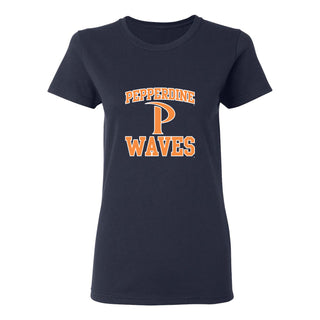 Pepperdine University Waves Arch Logo Women's T-Shirt - Navy