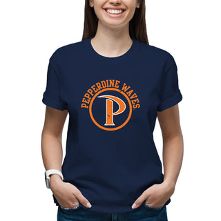Pepperdine University Waves Distressed Circle Logo T-Shirt - Navy