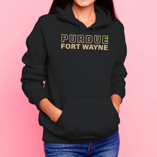 Purdue University Fort Wayne Mastodons Basic Block Hoodie - Black