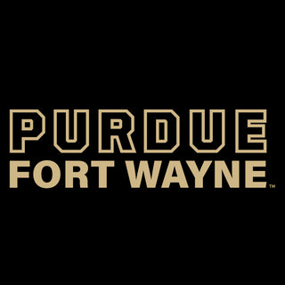 Purdue University Fort Wayne Mastodons Basic Block Womens Short Sleeve T Shirt - Black