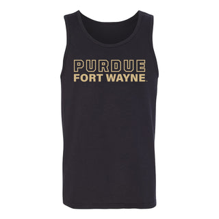 Purdue University Fort Wayne Mastodons Basic Block Tank Top - Black