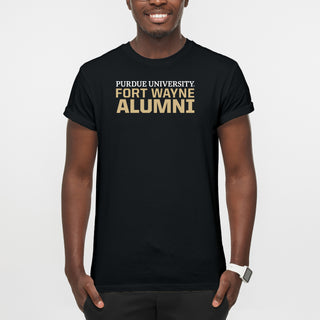 Purdue University Fort Wayne Mastodons Alumni Basic Block Short Sleeve T Shirt - Black