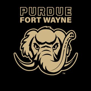 Purdue University Fort Wayne Mastodons Primary Logo Youth Short Sleeve T Shirt - Black