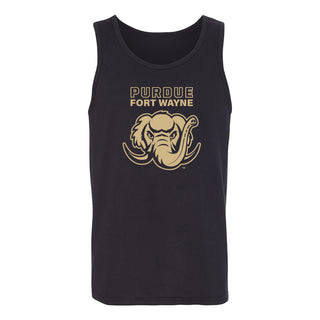 Purdue University Fort Wayne Mastodons Primary Logo Tank Top - Black