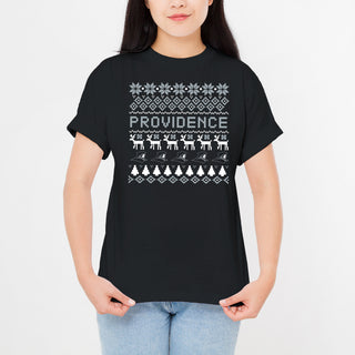 Providence Friars Ugly Holiday Sweater T-Shirt - Black