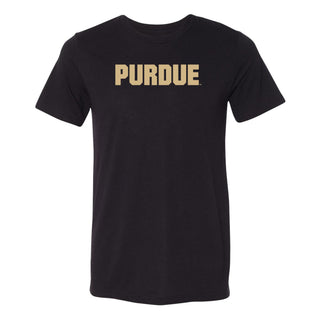 Purdue Basic Block Triblend T-Shirt - Solid Black