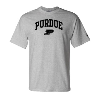 Purdue Arch Logo Champion SS T-Shirt - Light Steel