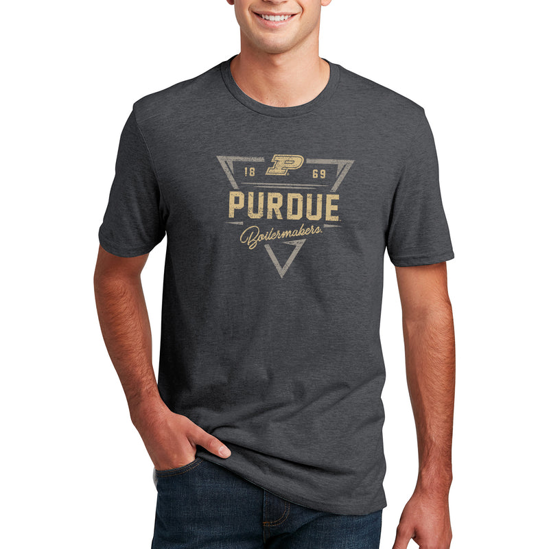 Purdue Arrow Dynamic Blend CVC T-Shirt - Heathered Charcoal