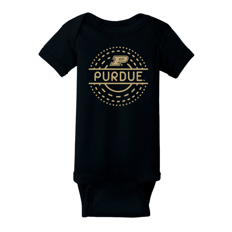 Purdue Sunny Circle Infant Creeper - Black