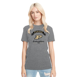 Purdue Ribbon Arc NLA Triblend T-Shirt - Premium Heather