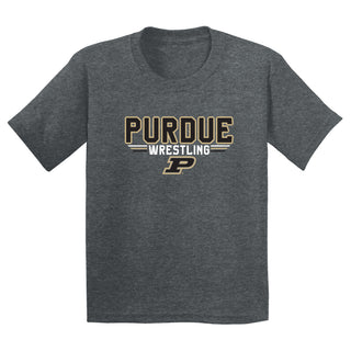 Purdue Wrestling Top Flight Youth T-Shirt - Dark Heather