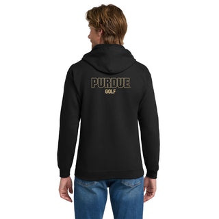 Purdue Pete Golf Mascot Mark LC Zip Hoodie - Black