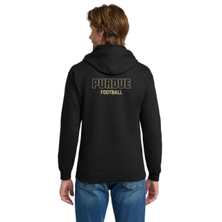 Purdue Pete Football Mascot Mark LC Zip Hoodie - Black