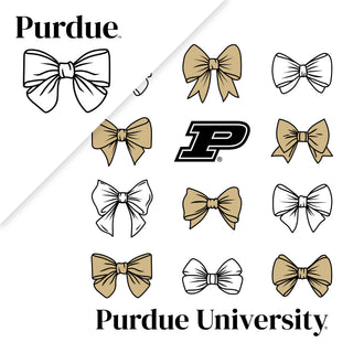 Purdue Bow Bliss Crewneck - White