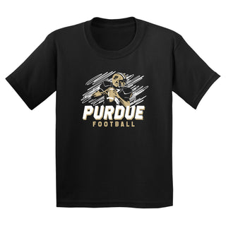 Purdue Football Action Youth T-Shirt - Black
