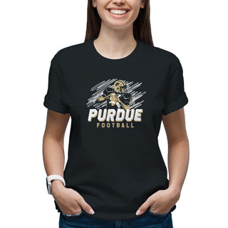 Purdue Football Action T-Shirt - Black