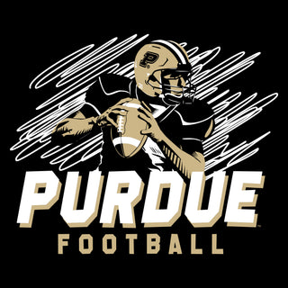 Purdue Football Action Youth T-Shirt - Black