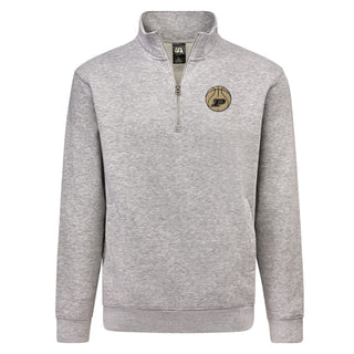 Purdue Basketball Outline LC EMB BTB Quarter Zip Sweatshirt - Oxford