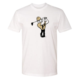Purdue Pete Golf Mascot Mark NLA T-Shirt - White