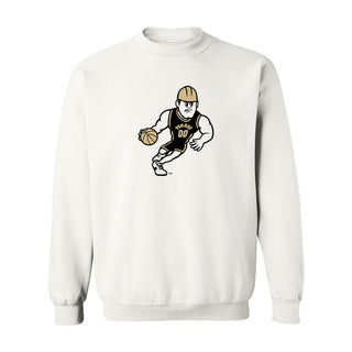 Purdue Pete Basketball Mascot Mark Crewneck - White