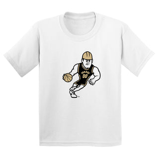 Purdue Pete Basketball Mascot Mark Youth T-Shirt - White