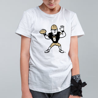 Purdue Pete Football Mascot Mark Youth T-Shirt - White