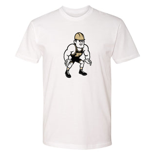 Purdue Pete Wrestling Mascot Mark NLA T-Shirt - White