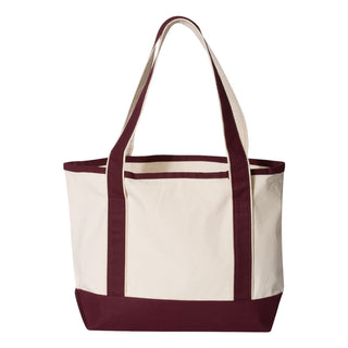 Virginia Tech Small Deluxe Canvas Tote - Natural/Maroon