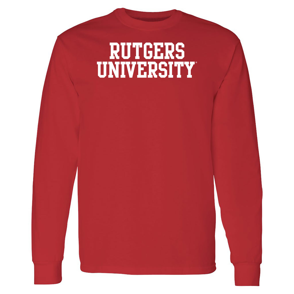Rutgers University Scarlet Knights Basic Block Long Sleeve T-Shirt - R ...