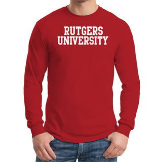 Rutgers University Scarlet Knights Basic Block Long Sleeve T-Shirt - Red
