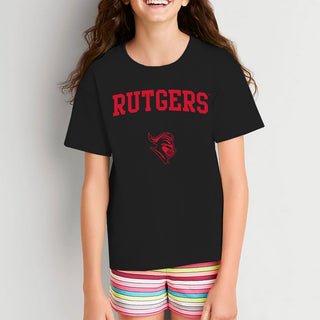 Rutgers University Scarlet Knights Arch Logo Youth T-Shirt - Black