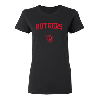 Rutgers University Scarlet Knights Arch Logo Women's T-Shirt - Black