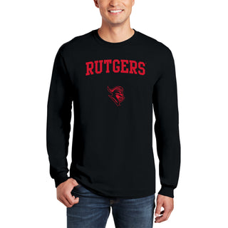 Rutgers University Scarlet Knights Arch Logo Long Sleeve T-Shirt - Black