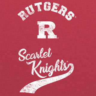 Rutgers Scarlet Knights Retro Script Premium Triblend T-Shirt - Vintage Red