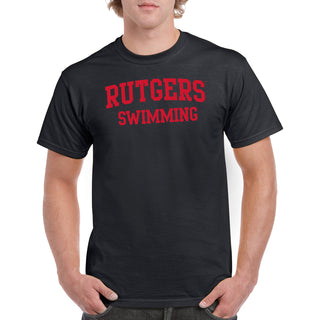 Rutgers Scarlet Knights Arch Logo Swimming T-Shirt - Black