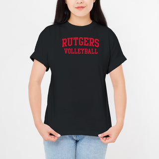 Rutgers Scarlet Knights Arch Logo Volleyball T-Shirt - Black