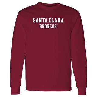 Santa Clara Broncos Basic Block Long Sleeve - Cardinal