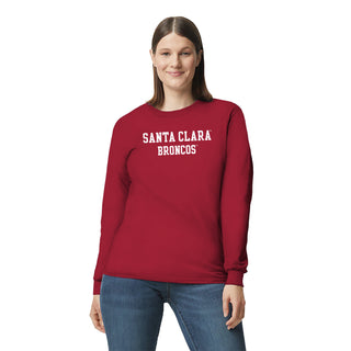Santa Clara Broncos Basic Block Long Sleeve - Cardinal