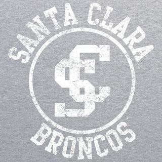 Santa Clara Broncos Distressed Circle Logo Long Sleeve - Sport Grey