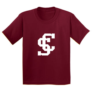 Santa Clara Broncos Primary Logo Youth T-Shirt - Cardinal