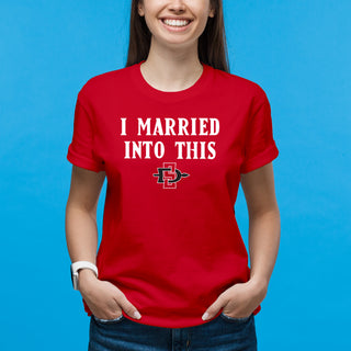 San Diego State Aztecs I Married Into This T-Shirt - Red