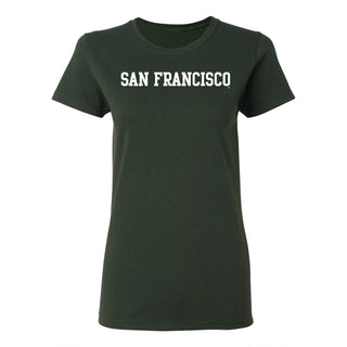 San Francisco Dons Basic Block Womens T-Shirt - Forest