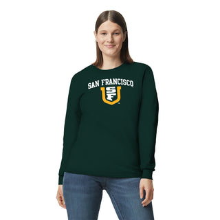 San Francisco Dons Arch Logo Long Sleeve T-Shirt