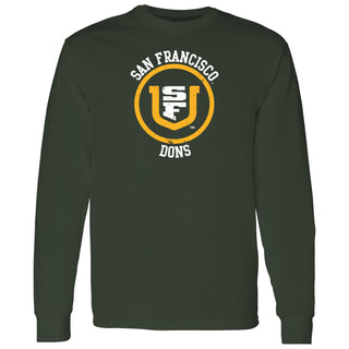 San Francisco Dons Distressed Circle Logo Long Sleeve T-Shirt - Forest