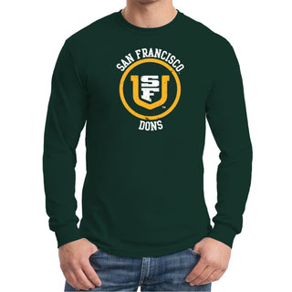 San Francisco Dons Distressed Circle Logo Long Sleeve T-Shirt - Forest