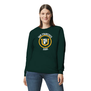 San Francisco Dons Distressed Circle Logo Long Sleeve T-Shirt - Forest