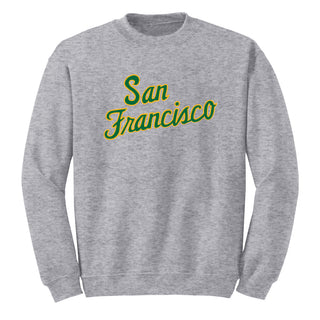 San Francisco Dons Script Logo Crewneck Sweatshirt - Sport Grey