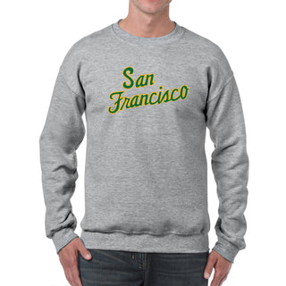 San Francisco Dons Script Logo Crewneck Sweatshirt - Sport Grey