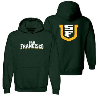 San Francisco Dons Front and Back Print Hoodie - Forest