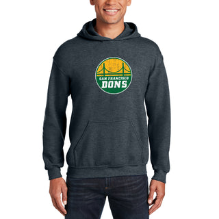 San Francisco Dons Bridge Logo Distressed Hoodie - Dark Heather